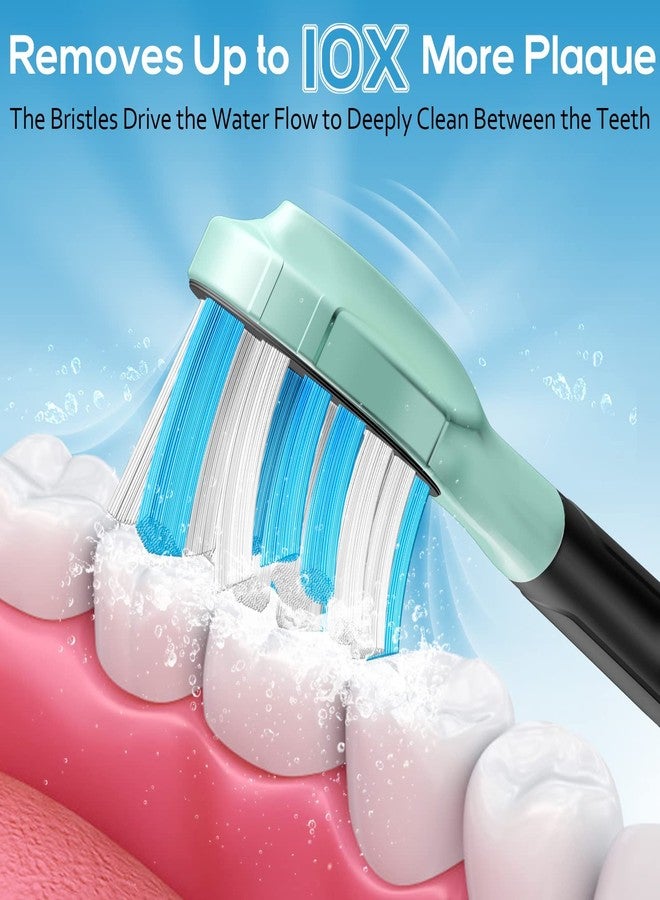 Aoremon Replacement Toothbrush Heads for Philips Sonicare C3 Premium Plaque Control HX9044/65 G3 Gum Care HX9054/65 W3 4100 5100 6100 7500 C1 C2 Flexcare Diamondclean HealthyWhite, 6 Count, Black - Image 3